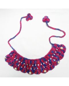 Lavender Crochet Pet Collar