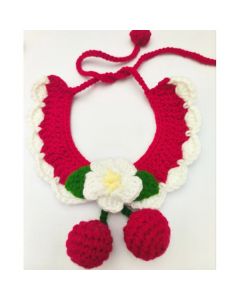 Cherry Blossom Crochet Pet Collar