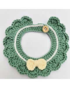 Mr. Simple Sage Crochet Pet Collar