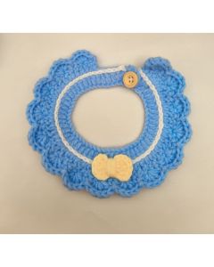 Mr. Simple Baby Blue Crochet Pet Collar