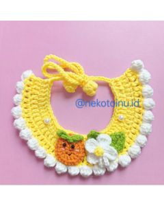 Orange Crochet Pet Collar