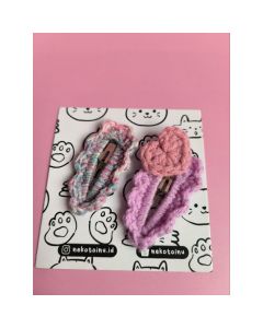 Love Crochet Hair Clip