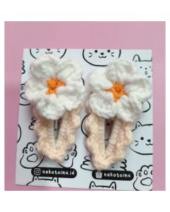 Flower Crochet Hair Clip